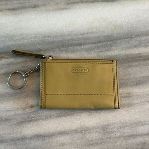 COACH MINI CARD WALLET-Sage green